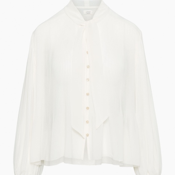 Aritzia Wilfred⎜BARBARA BLOUSE⎜LIGHT BIRCH - Picture 7 of 16